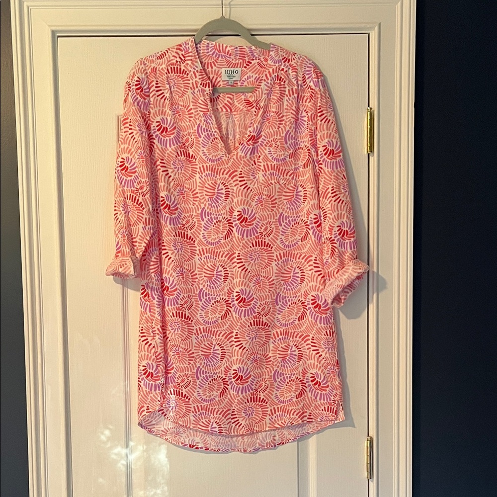 Hiho Pink, White and Purple Swirl Tunic.